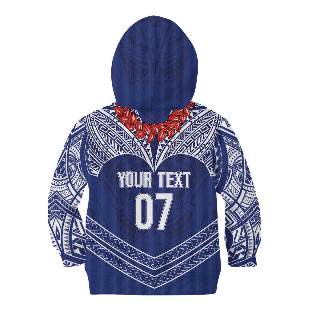 Toa Samoa Rugby Custom Kid Hoodie Ulafala Mix Nifo'oti LT7 - Polynesian Pride