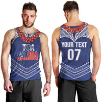 Toa Samoa Rugby Custom Men Tank Top Ulafala Mix Nifo'oti LT7 - Polynesian Pride