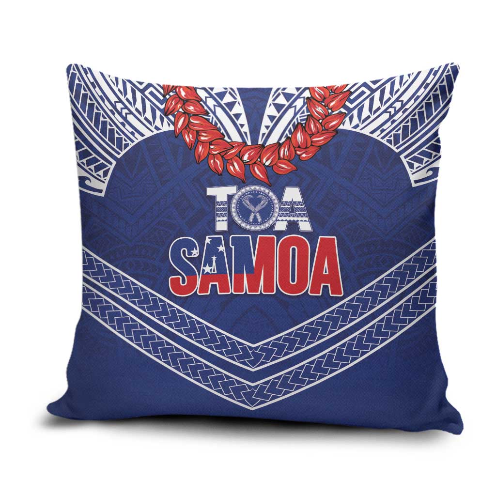 Toa Samoa Rugby Pillow Cover Ulafala Mix Nifo'oti LT7 Blue - Polynesian Pride