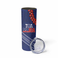 Toa Samoa Rugby Custom Skinny Tumbler Ulafala Mix Nifo'oti LT7 - Polynesian Pride