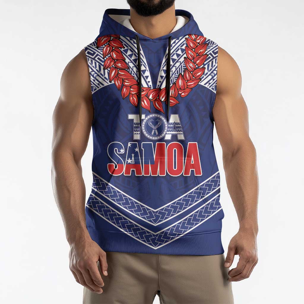 Toa Samoa Rugby Custom Sleeveless Hoodie Ulafala Mix Nifo'oti LT7 - Polynesian Pride