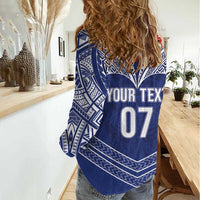 Toa Samoa Rugby Custom Women Casual Shirt Ulafala Mix Nifo'oti LT7 - Polynesian Pride