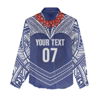 Toa Samoa Rugby Custom Women Casual Shirt Ulafala Mix Nifo'oti LT7 - Polynesian Pride