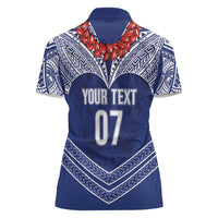Toa Samoa Rugby Custom Women Polo Shirt Ulafala Mix Nifo'oti LT7 - Polynesian Pride
