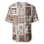 Hawaii Christmas Retro Patchwork Baseball Jersey Brown LT7 Brown - Polynesian Pride