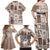 Hawaii Christmas Retro Patchwork Family Matching Off Shoulder Maxi Dress and Hawaiian Shirt Brown LT7 - Polynesian Pride