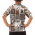 Hawaii Christmas Retro Patchwork Family Matching Puletasi Dress and Hawaiian Shirt Brown LT7 - Polynesian Pride