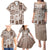 Hawaii Christmas Retro Patchwork Family Matching Puletasi Dress and Hawaiian Shirt Brown LT7 - Polynesian Pride