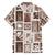 Hawaii Christmas Retro Patchwork Family Matching Puletasi Dress and Hawaiian Shirt Brown LT7 - Polynesian Pride