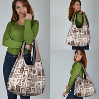 Hawaii Christmas Retro Patchwork Grocery Bag Brown LT7 - Polynesian Pride