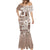 Hawaii Christmas Retro Patchwork Mermaid Dress Brown LT7 - Polynesian Pride