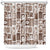 Hawaii Christmas Retro Patchwork Shower Curtain Brown LT7 Brown - Polynesian Pride