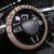 Hawaii Christmas Retro Patchwork Steering Wheel Cover Brown