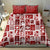 Hawaii Christmas Retro Patchwork Bedding Set Red LT7 - Polynesian Pride