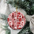 Hawaii Christmas Ceramic Ornament Retro Patchwork - Red LT7 - Polynesian Pride