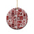 Hawaii Christmas Ceramic Ornament Retro Patchwork - Red LT7 - Polynesian Pride