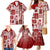 Hawaii Christmas Retro Patchwork Family Matching Mermaid Dress and Hawaiian Shirt Red LT7 - Polynesian Pride