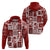 Hawaii Christmas Retro Patchwork Hoodie Red LT7 - Polynesian Pride