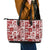 Hawaii Christmas Retro Patchwork Leather Tote Bag Red LT7 - Polynesian Pride