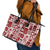 Hawaii Christmas Retro Patchwork Leather Tote Bag Red LT7 - Polynesian Pride