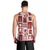 Hawaii Christmas Retro Patchwork Men Tank Top Red LT7 - Polynesian Pride