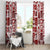 Hawaii Christmas Retro Patchwork Window Curtain Red LT7 - Polynesian Pride