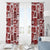 Hawaii Christmas Retro Patchwork Window Curtain Red LT7 - Polynesian Pride