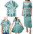 Hawaii Christmas Retro Patchwork Family Matching Puletasi Dress and Hawaiian Shirt Teal LT7 - Polynesian Pride