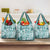 Hawaii Christmas Retro Patchwork Grocery Bag Teal