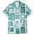 Hawaii Christmas Retro Patchwork Hawaiian Shirt Teal LT7 Teal - Polynesian Pride