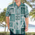 Hawaii Christmas Retro Patchwork Hawaiian Shirt Teal LT7 - Polynesian Pride