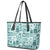 Hawaii Christmas Retro Patchwork Leather Tote Bag Teal LT7 - Polynesian Pride