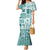 Hawaii Christmas Retro Patchwork Mermaid Dress Teal LT7 Women Teal - Polynesian Pride