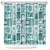 Hawaii Christmas Retro Patchwork Shower Curtain Teal LT7 Teal - Polynesian Pride