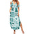 Hawaii Christmas Retro Patchwork Summer Maxi Dress Teal LT7 Women Teal - Polynesian Pride