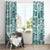 Hawaii Christmas Retro Patchwork Window Curtain Teal LT7 - Polynesian Pride