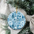 Hawaii Christmas Ceramic Ornament Retro Patchwork - Aquamarine LT7 - Polynesian Pride