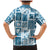 Hawaii Christmas Retro Patchwork Family Matching Mermaid Dress and Hawaiian Shirt Aquamarine LT7 - Polynesian Pride