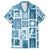 Hawaii Christmas Retro Patchwork Family Matching Off Shoulder Short Dress and Hawaiian Shirt Aquamarine LT7 Dad's Shirt - Short Sleeve Aquamarine - Polynesian Pride