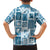 Hawaii Christmas Retro Patchwork Family Matching Puletasi Dress and Hawaiian Shirt Aquamarine LT7 - Polynesian Pride