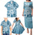 Hawaii Christmas Retro Patchwork Family Matching Puletasi Dress and Hawaiian Shirt Aquamarine LT7 - Polynesian Pride