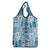 Hawaii Christmas Retro Patchwork Grocery Bag Aquamarine