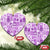 Hawaii Christmas Ceramic Ornament Retro Patchwork - Violet LT7 Heart Violet - Polynesian Pride