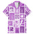 Hawaii Christmas Retro Patchwork Family Matching Mermaid Dress and Hawaiian Shirt Violet LT7 Dad's Shirt - Short Sleeve Violet - Polynesian Pride