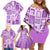 Hawaii Christmas Retro Patchwork Family Matching Off Shoulder Short Dress and Hawaiian Shirt Violet LT7 - Polynesian Pride