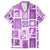 Hawaii Christmas Retro Patchwork Family Matching Puletasi Dress and Hawaiian Shirt Violet LT7 Dad's Shirt - Short Sleeve Violet - Polynesian Pride