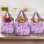 Hawaii Christmas Retro Patchwork Grocery Bag Violet