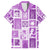 Hawaii Christmas Retro Patchwork Hawaiian Shirt Violet LT7 Violet - Polynesian Pride