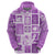 Hawaii Christmas Retro Patchwork Hoodie Violet LT7 - Polynesian Pride