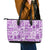 Hawaii Christmas Retro Patchwork Leather Tote Bag Violet LT7 - Polynesian Pride